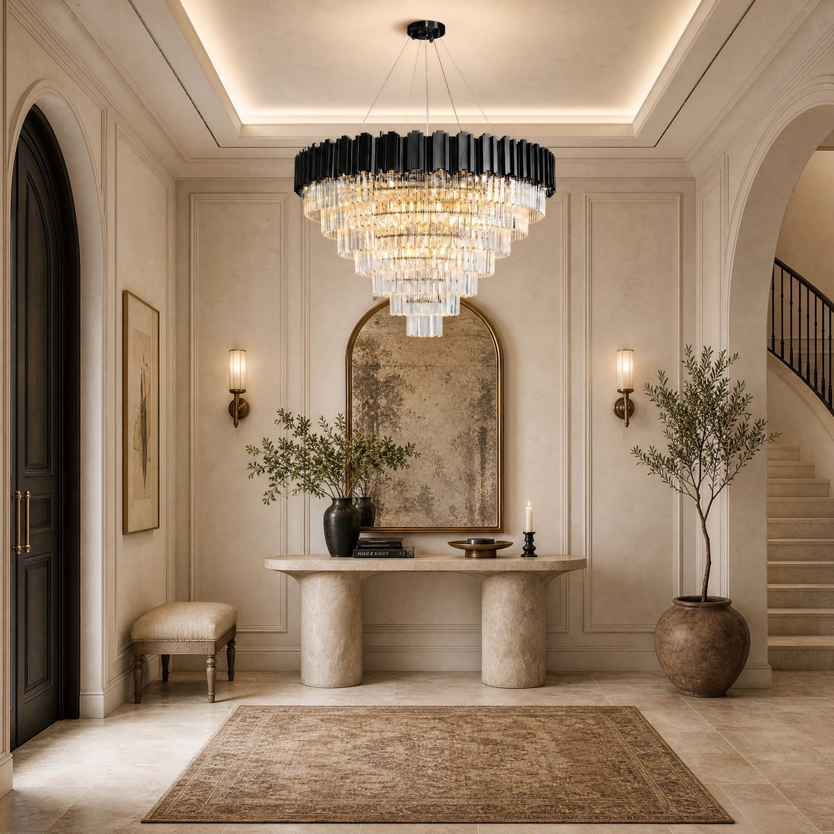 Preston Crystal Round Chandelier 39.4"D