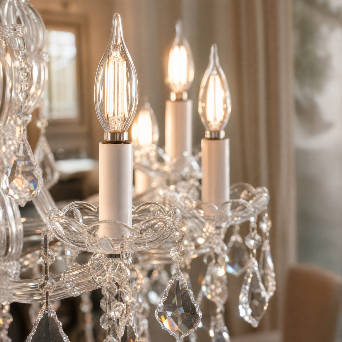 28.3" 12-Light Maria Theresa Crystal Chandelier - Silver
