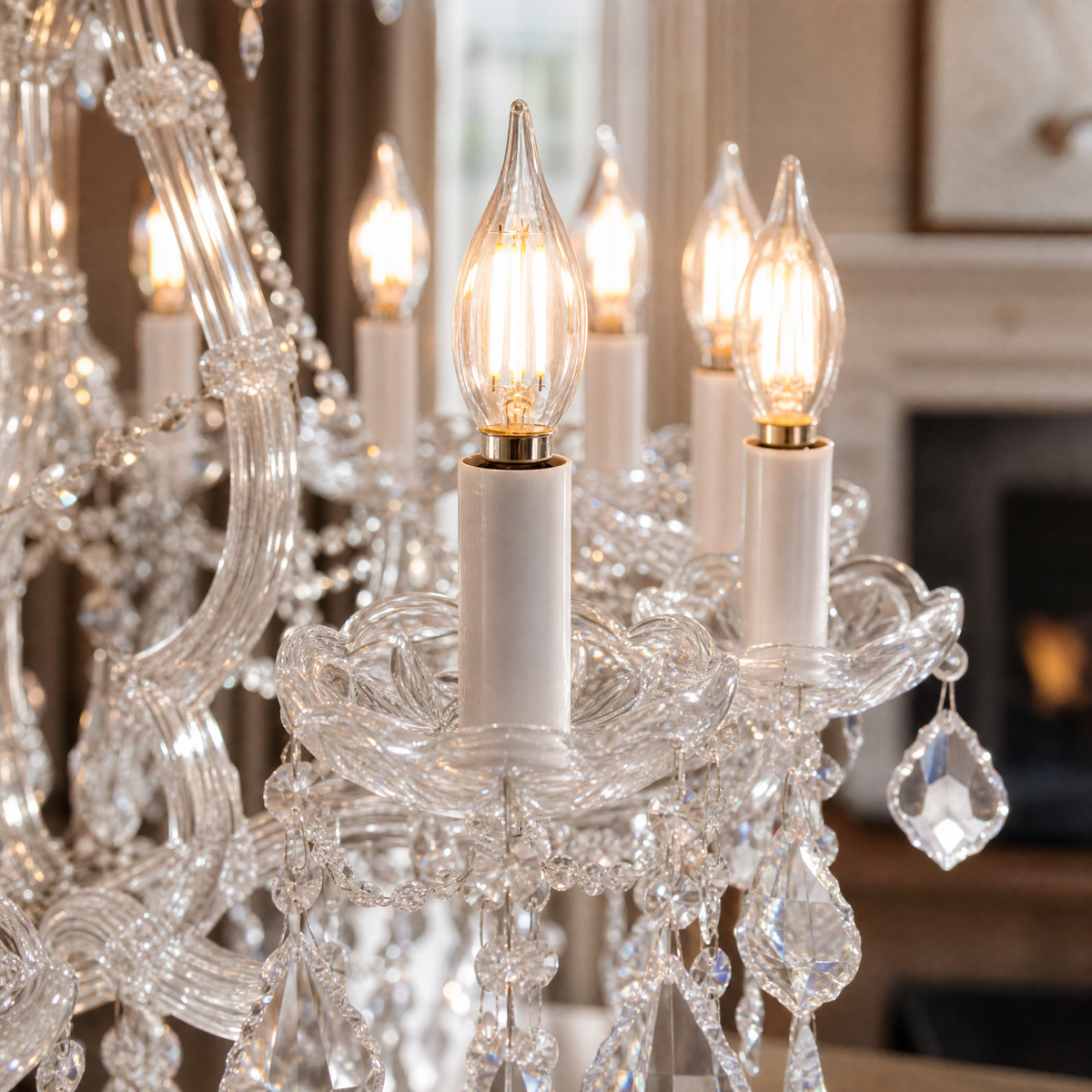 28.3" 12-Light Maria Theresa Crystal Chandelier - Silver