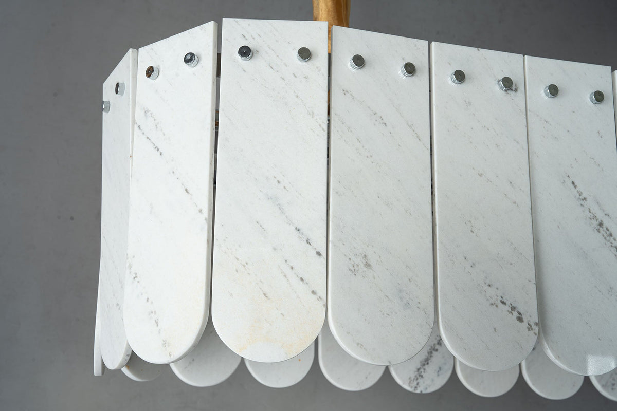 Modern Layered Luxury stone Linear Chandelier