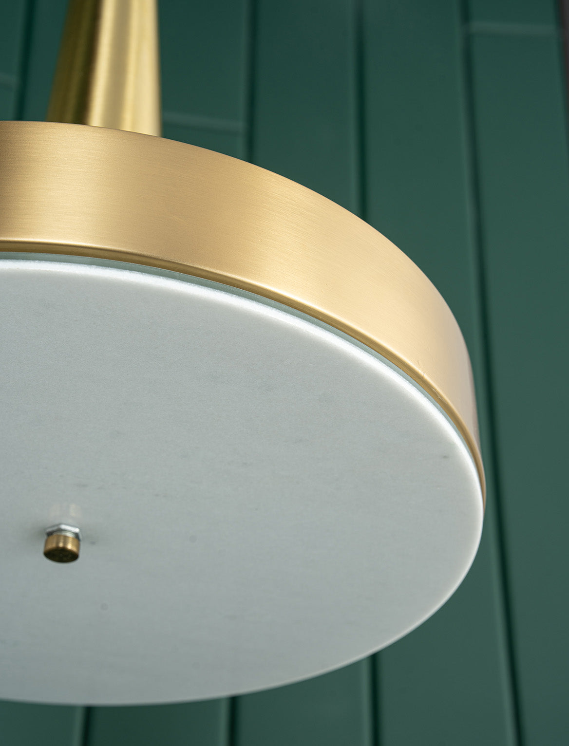 Modern Luxury Stone LED Disc Pendant Chandelier