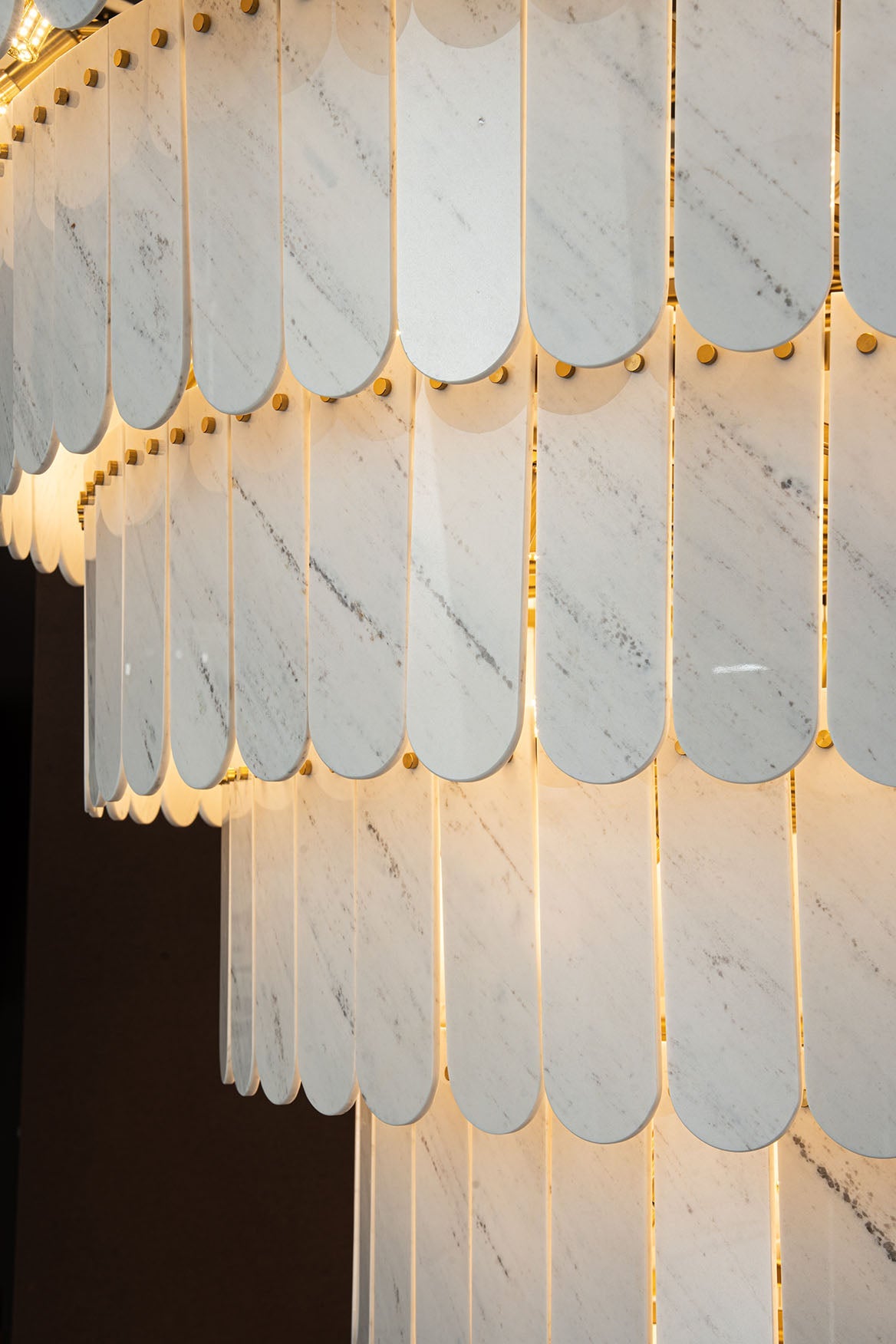 Grand Nine-Tier Yugoslav White Luxury stone Chandelier