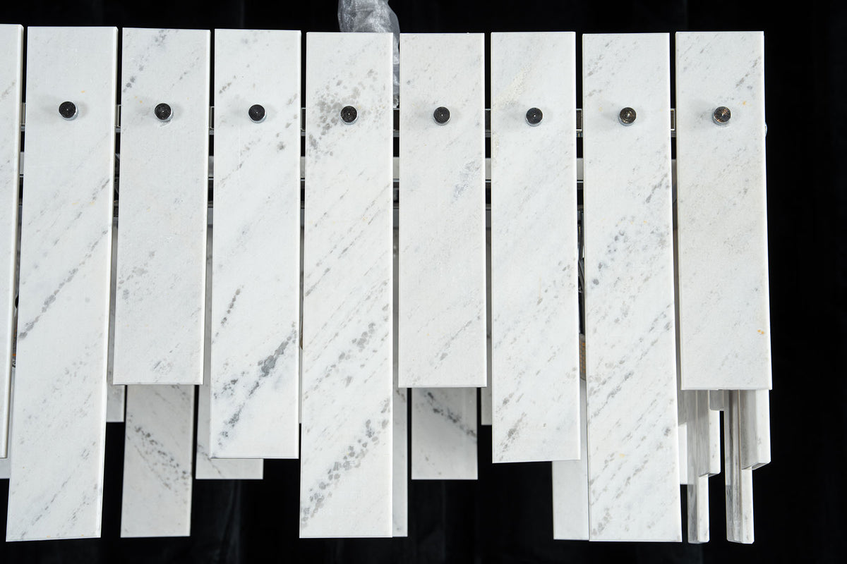 Modern Yugoslav White Luxury Stone Linear Chandelier