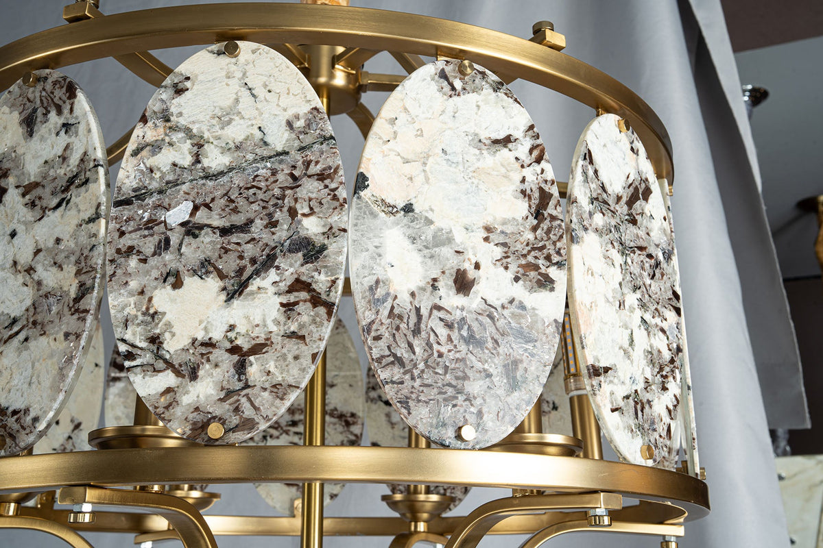 Vintage Lantern Luxury Stone Chandelier