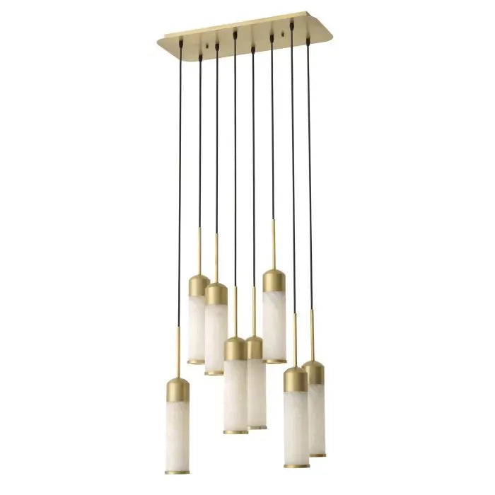 EOS Modern Brass Chandelier - Antique Brass Finish
