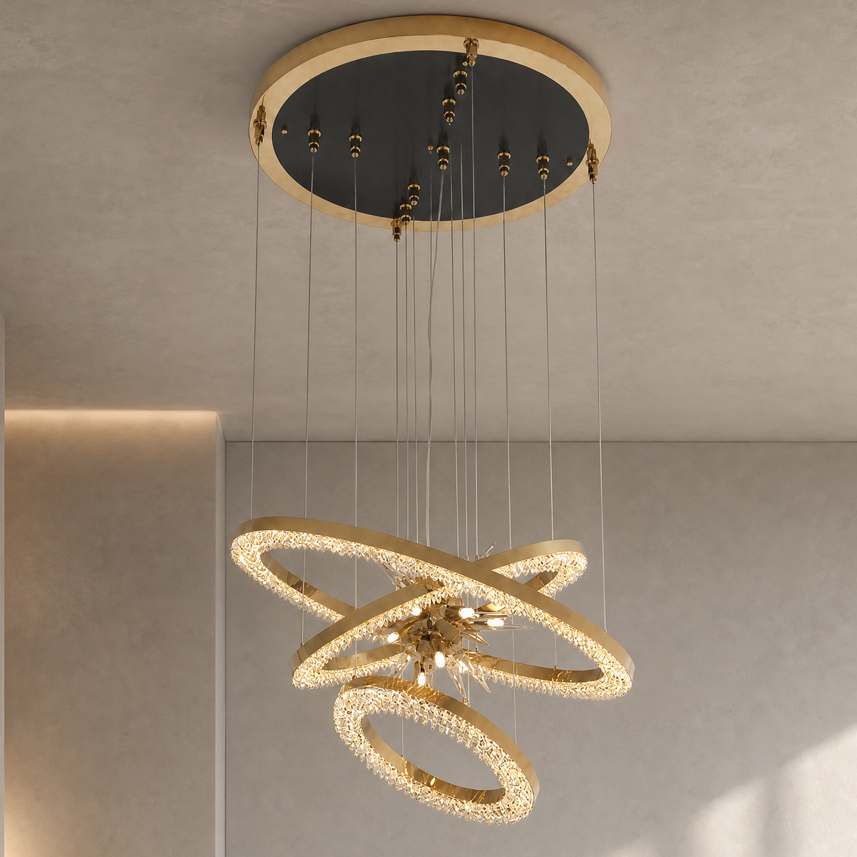 Octagonal Halo Chandelier
