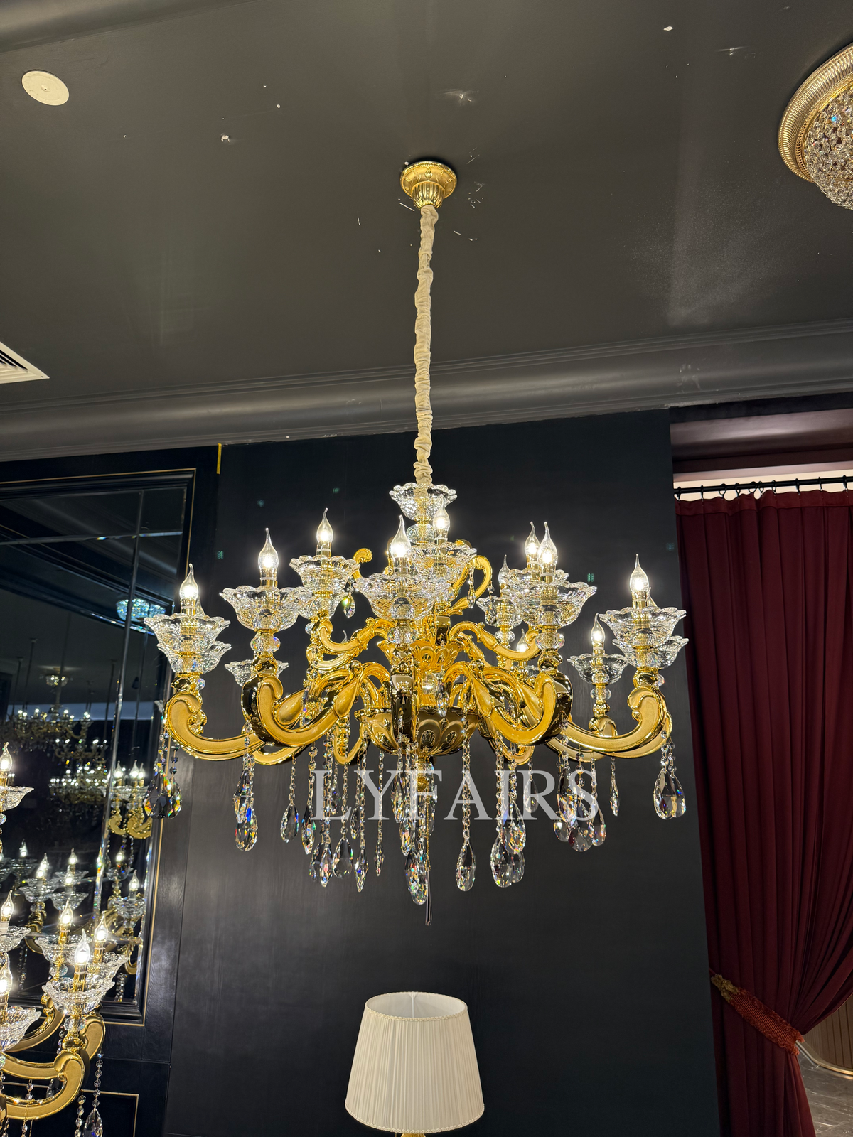 Baroque Revival Classical Brass Branches Candle Light Chandelier