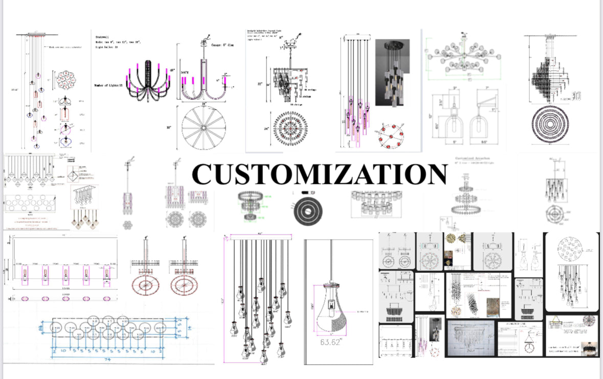 (Customize 3-Tier)August Modern marble Round chandelier