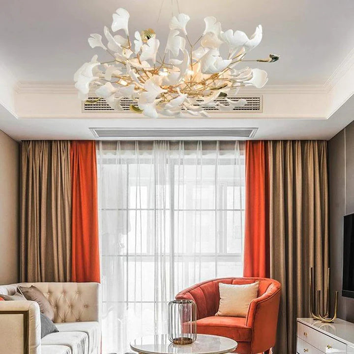 Denise Luxury Ceramic Ginkgo Petal Chandelier