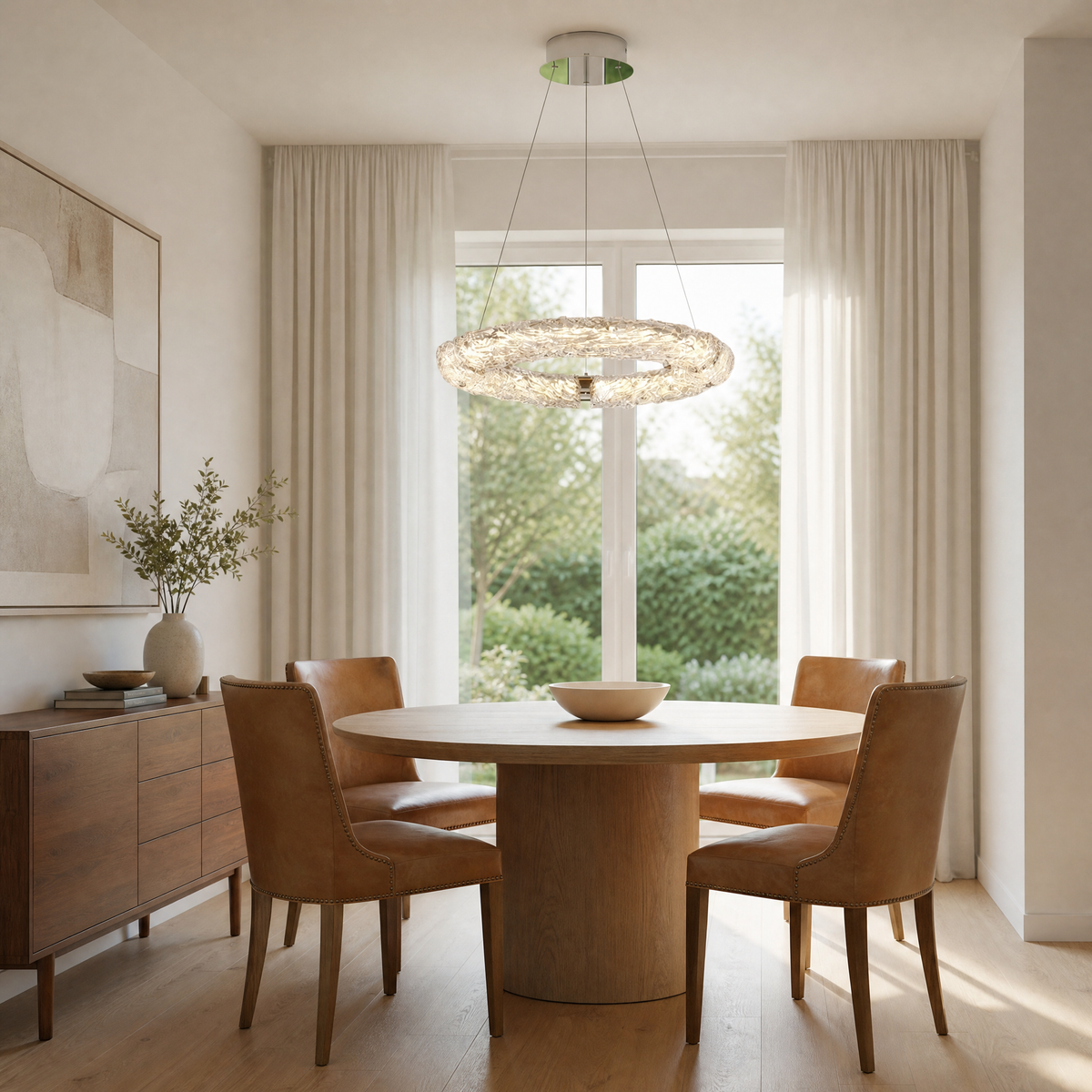 Belia Glamorous Modern Glass Chandelier