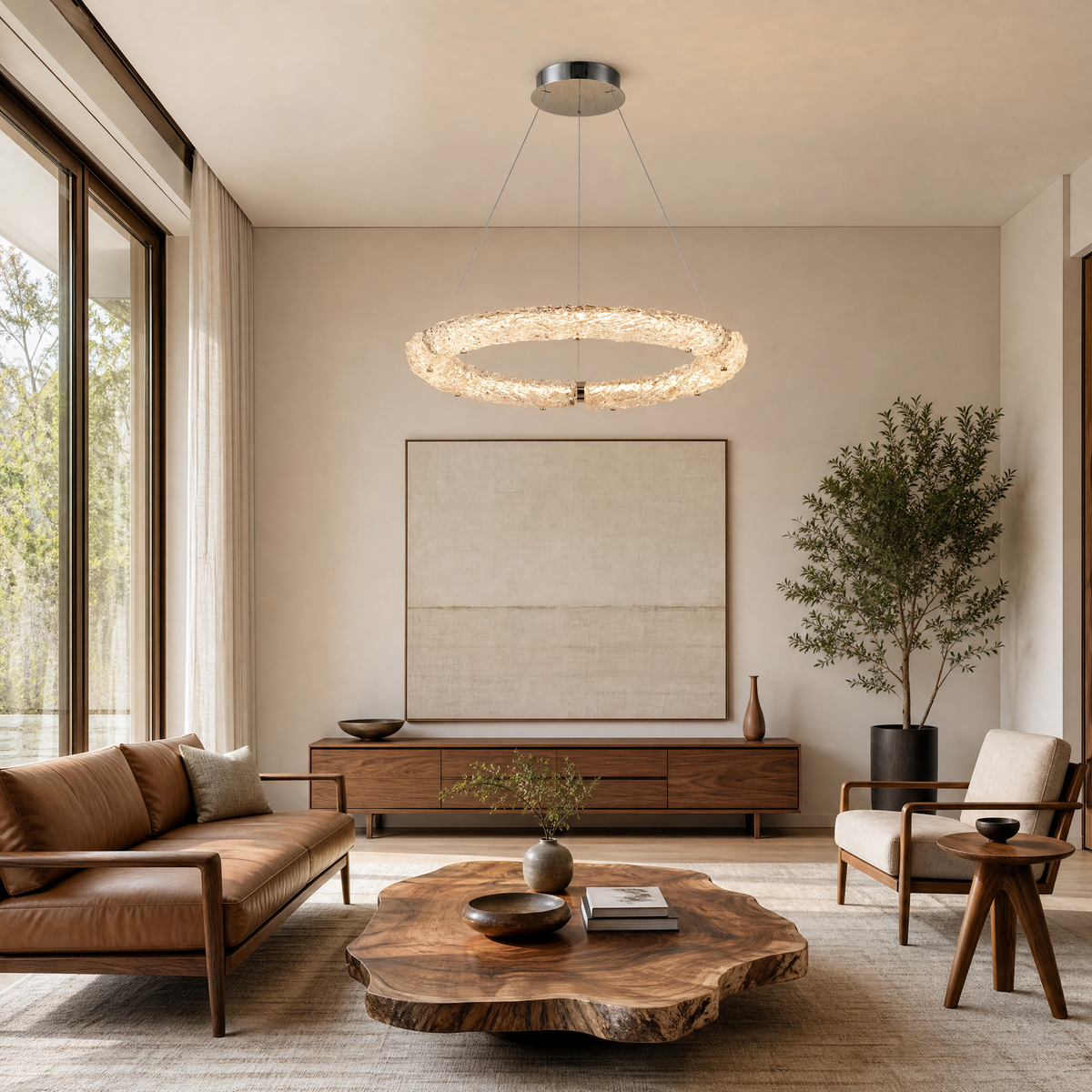 Belia Glamorous Modern Glass Chandelier
