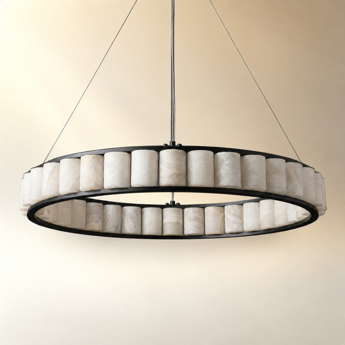 Gririn Modern Alabaster Ring Chandelier