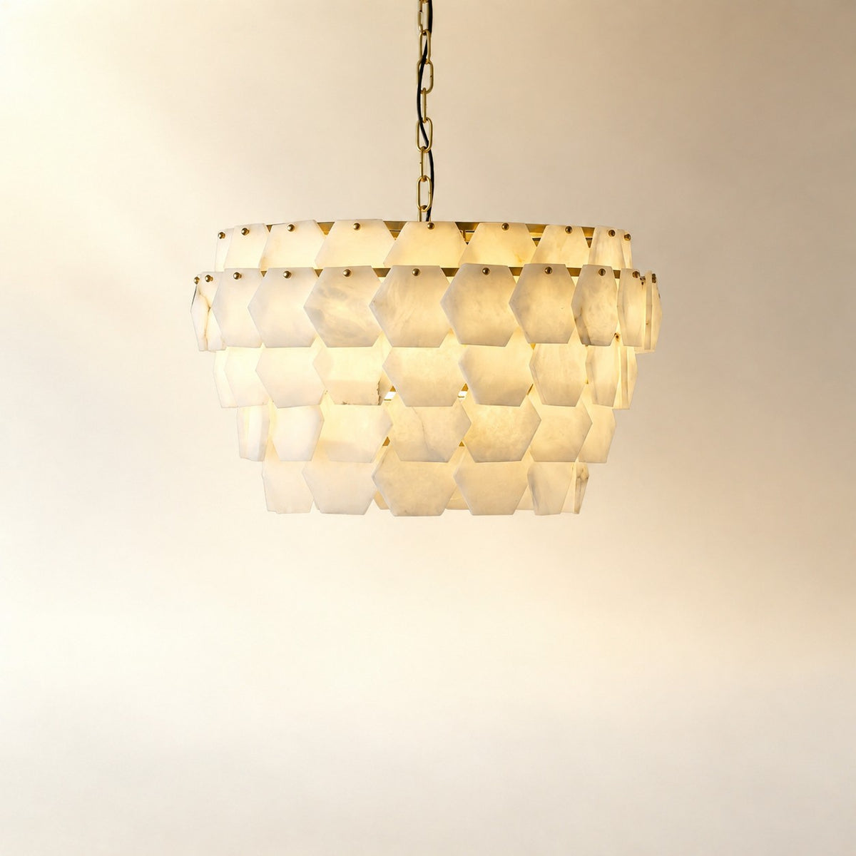 Hexa Cloud Alabaster Pendant Light