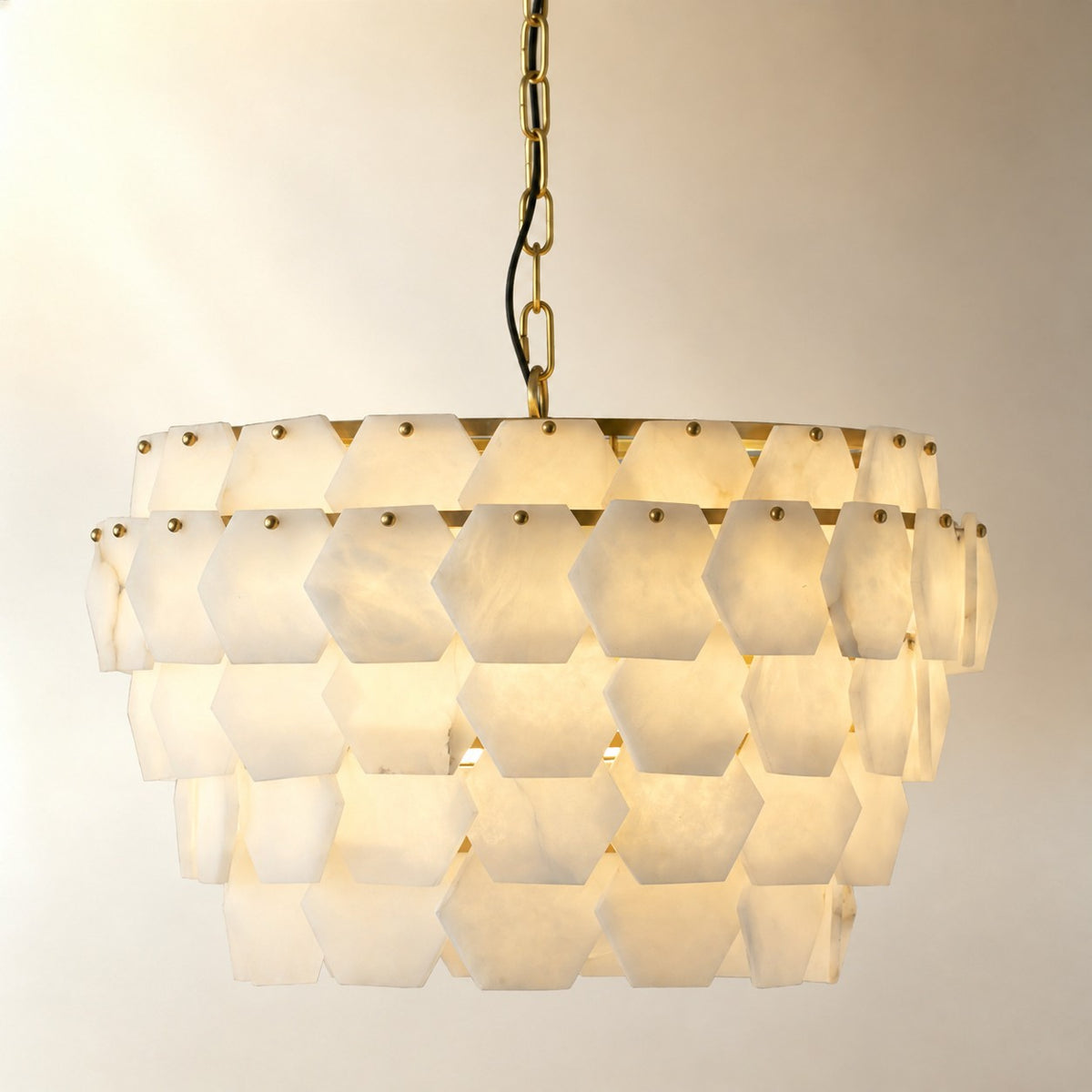 Hexa Cloud Alabaster Pendant Light