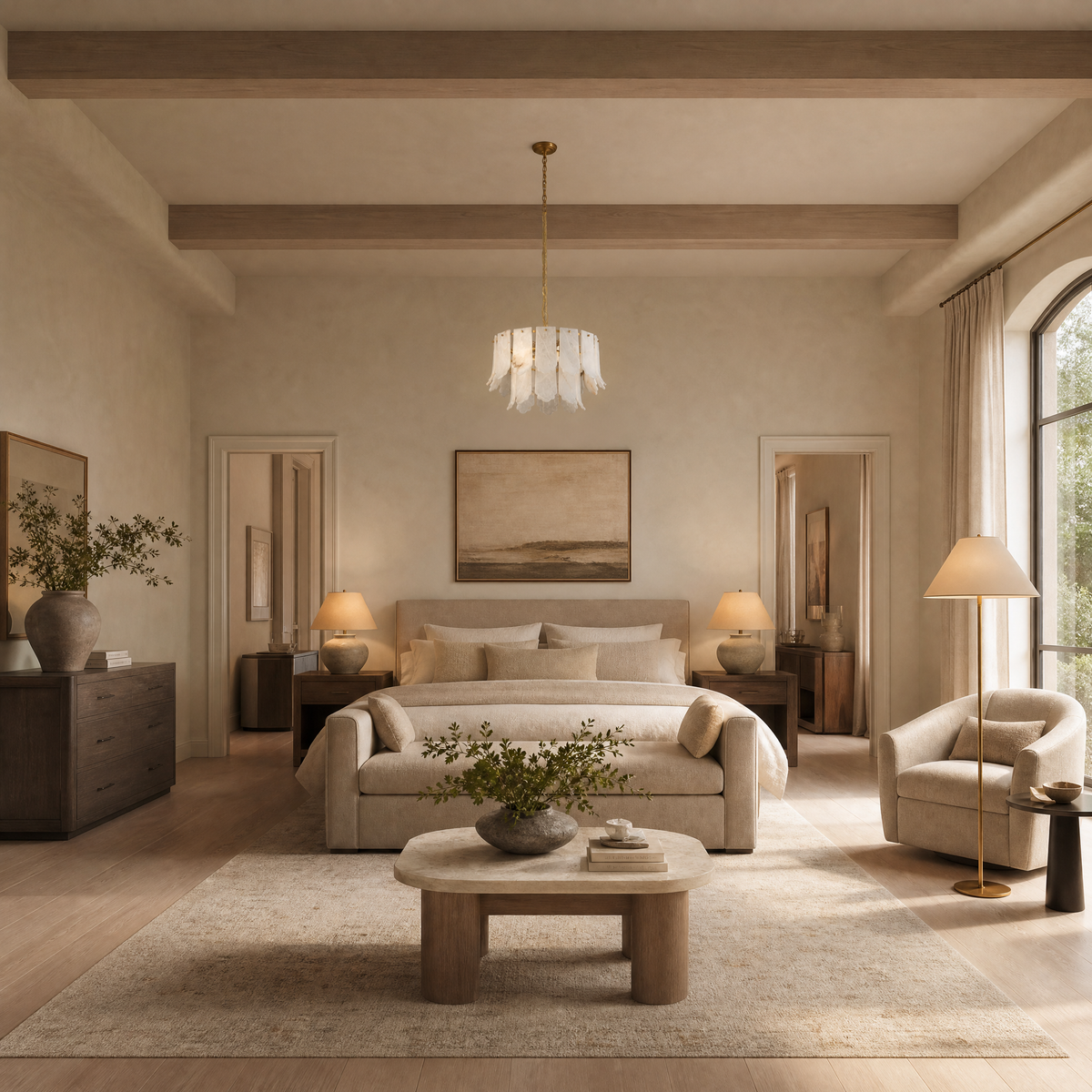 Loria Modern Alabaster Round Pendant Light