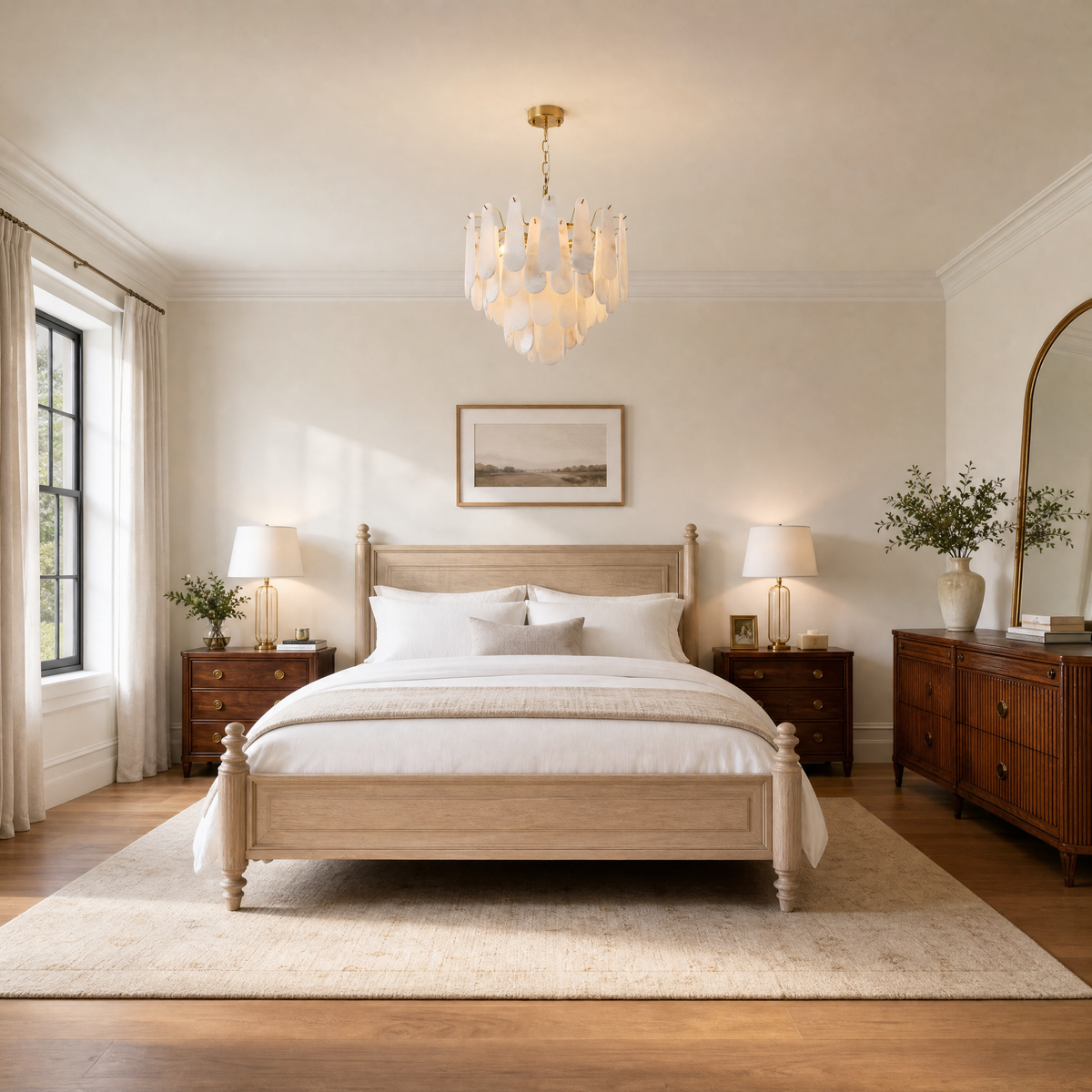 Loria Modern Alabaster Tiered Chandelier