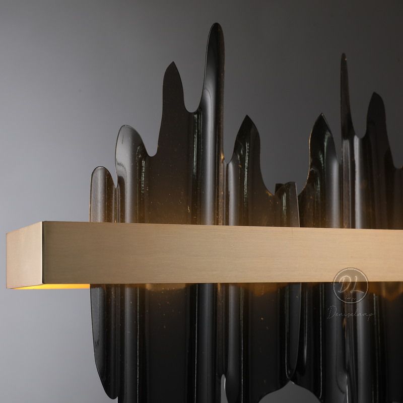 MythicForge Modern Sculpture Linear Chandelier