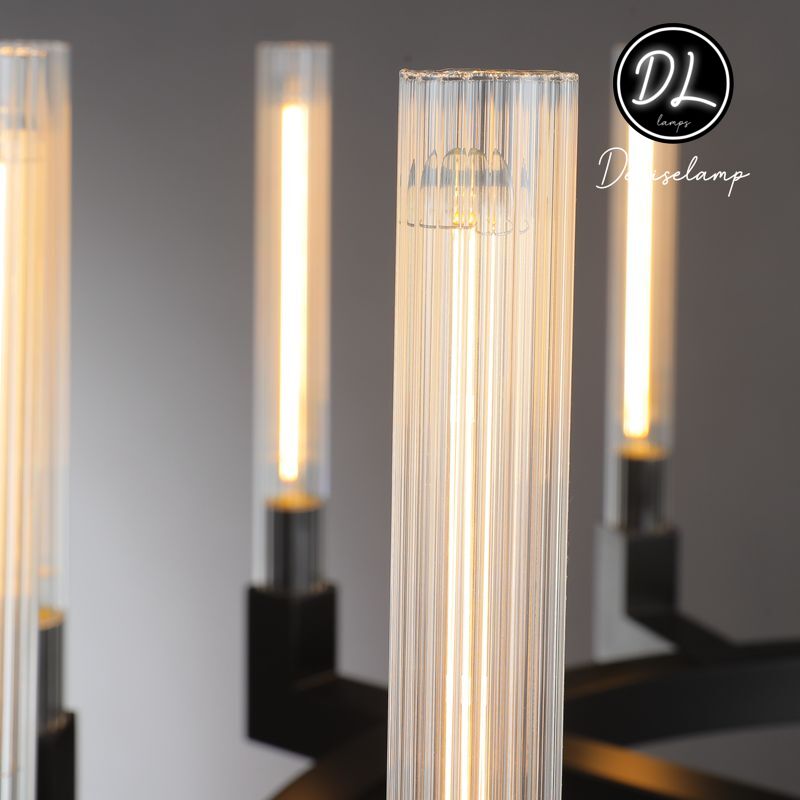 Elegance Modern Flow Stripe Round Chandelier 24"(Custom Size 6 Lights)36"/48"/60"/72"