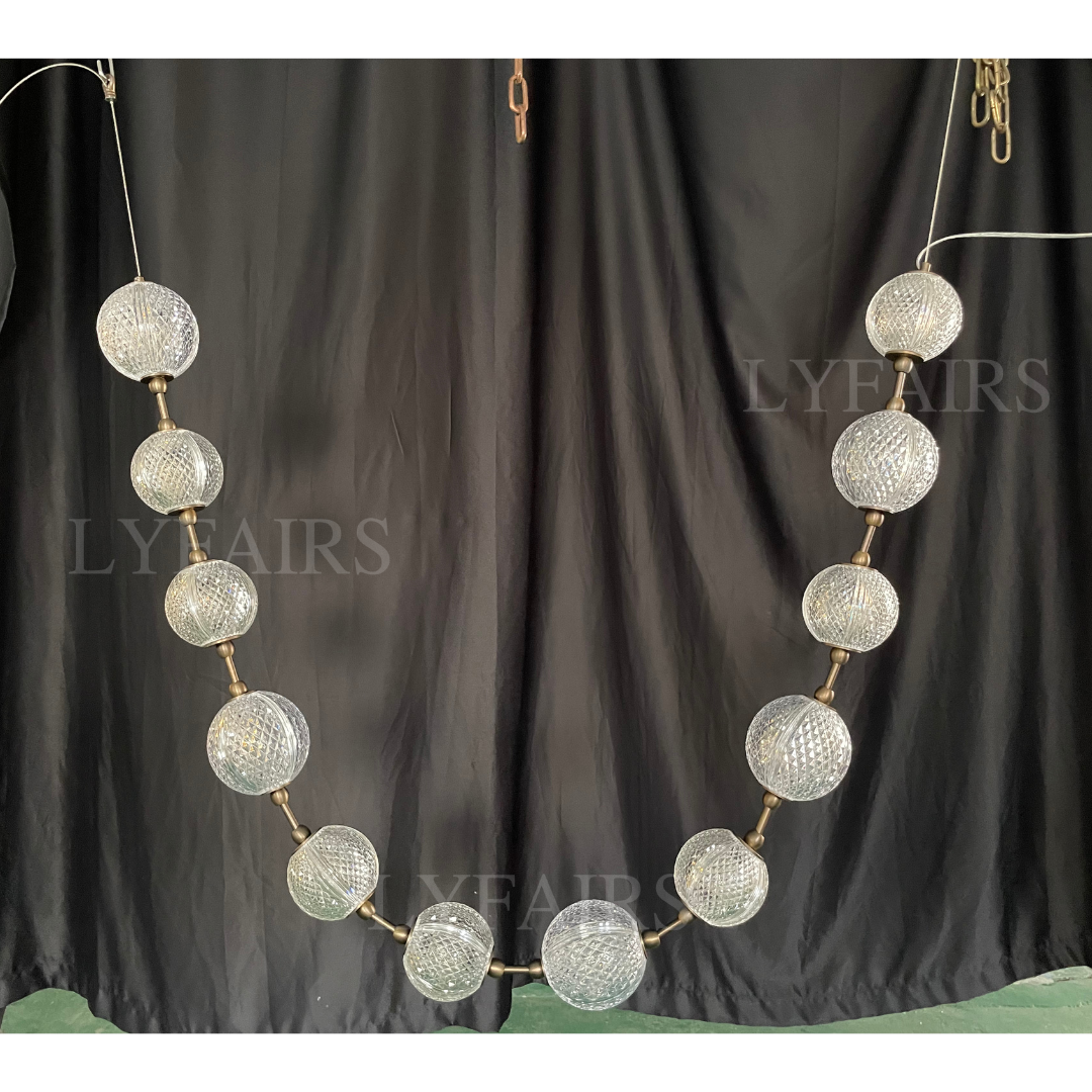 Modern Creative Acrylic Ball Necklace Chandelier for Living Room/Staircase/Foyer/Entryway