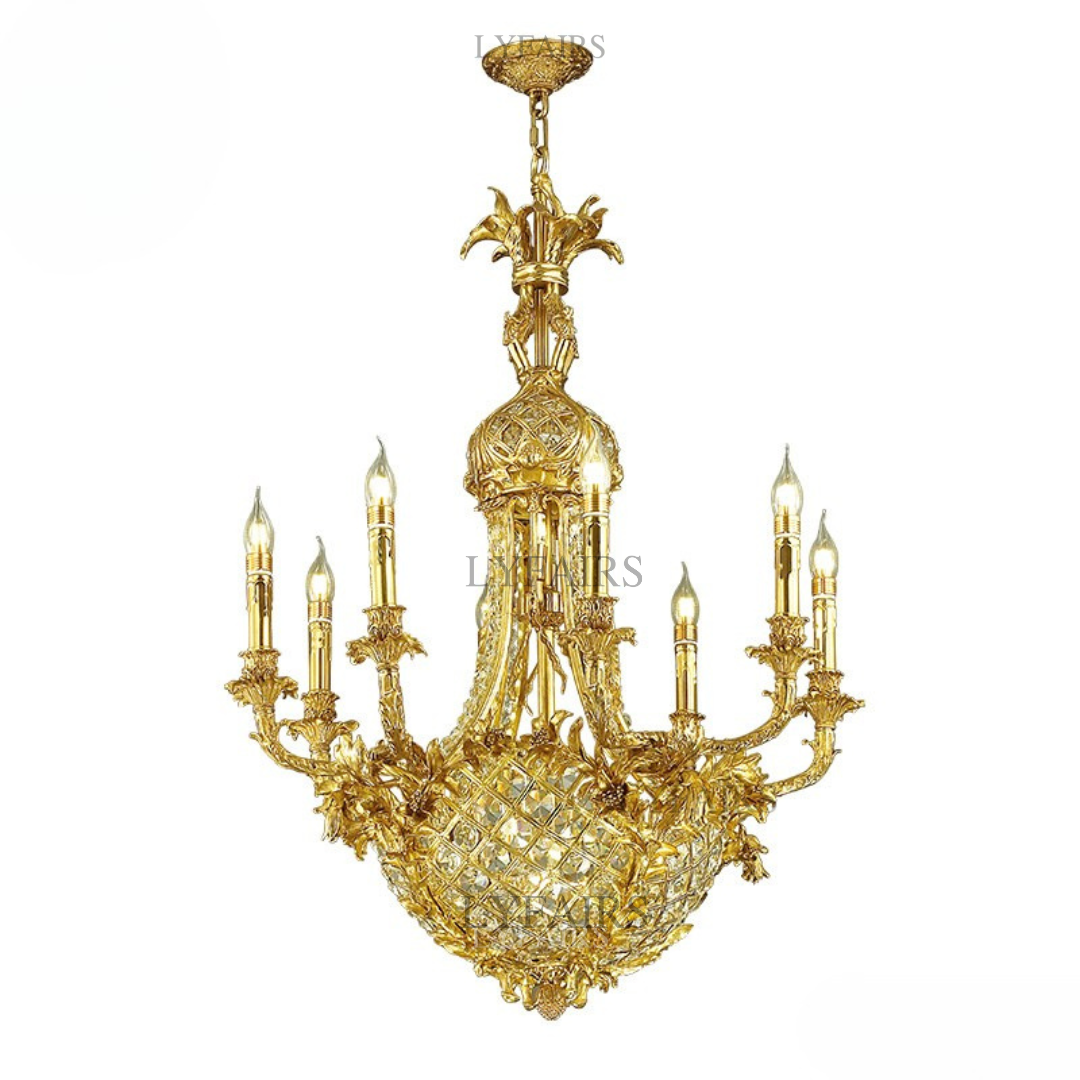 Baroque Pineapple-inspired Crystal Chandelier