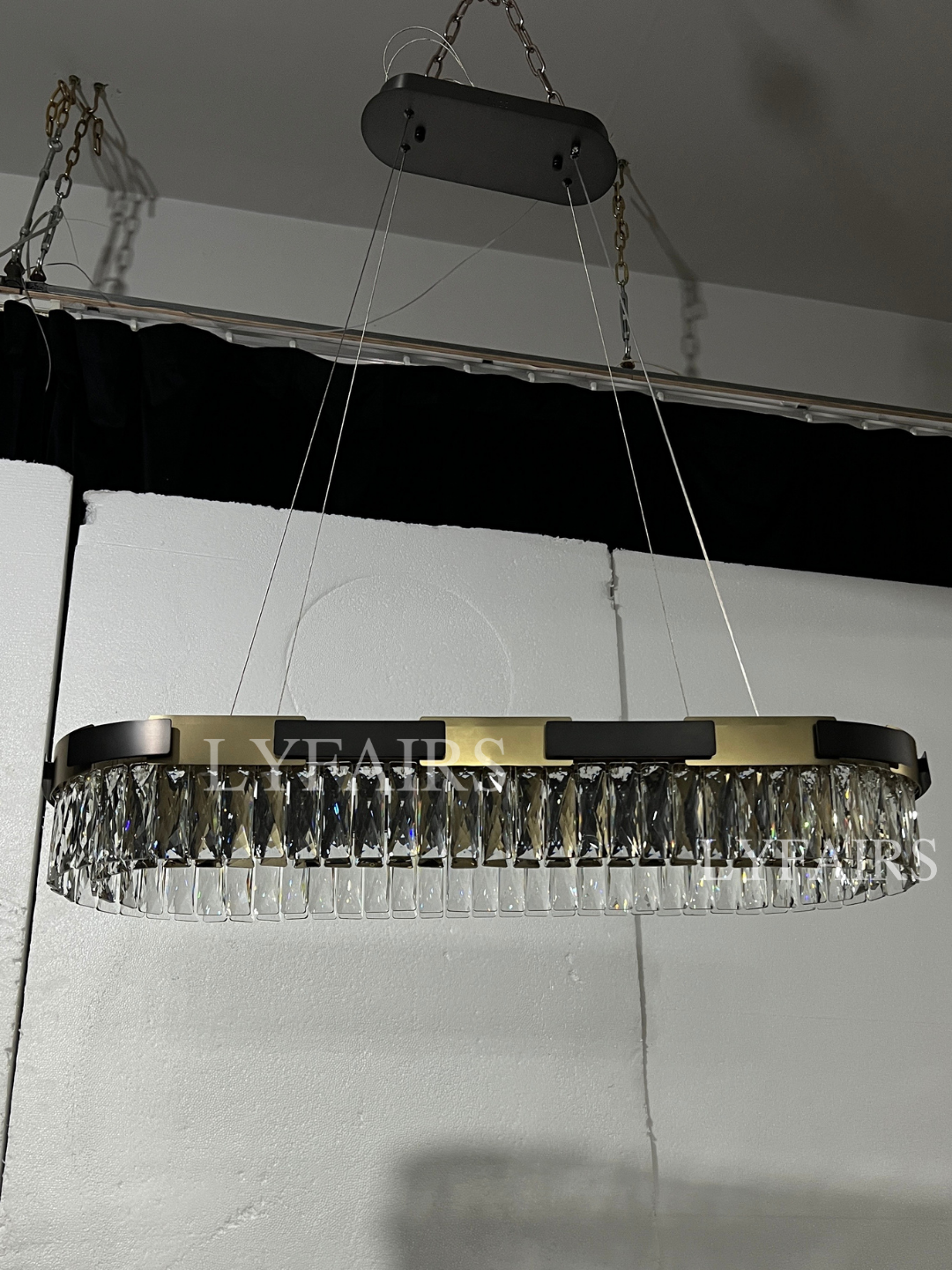 New Designer Recommended Modern Light Luxury Round/Oval Crystal Chandelier for Living Room/Dining Room