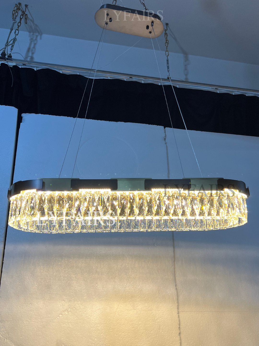 New Designer Recommended Modern Light Luxury Round/Oval Crystal Chandelier for Living Room/Dining Room