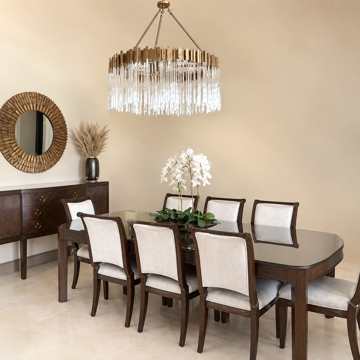 Large Elegant Multi-layers Glam Glass Chandelier for High-ceiling Staircase/Entryway/Living/meeting Room