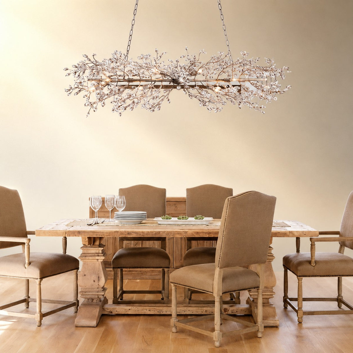 Linear Crystal Chandelier