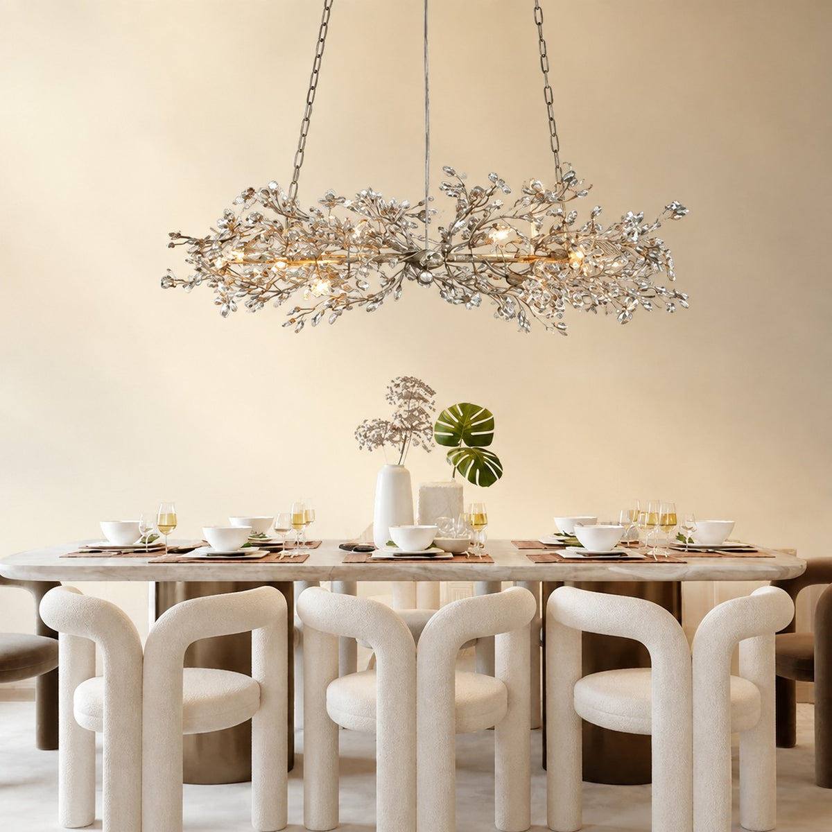 Linear Crystal Chandelier