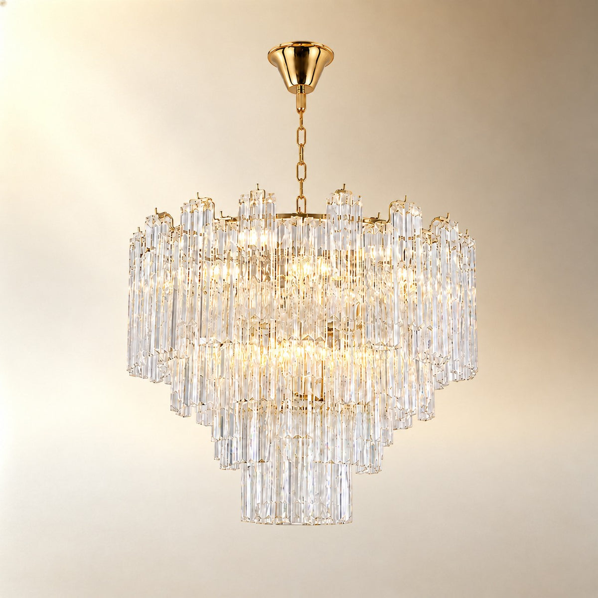 Artisan Murano-Style Elaris Cascade Chandelier