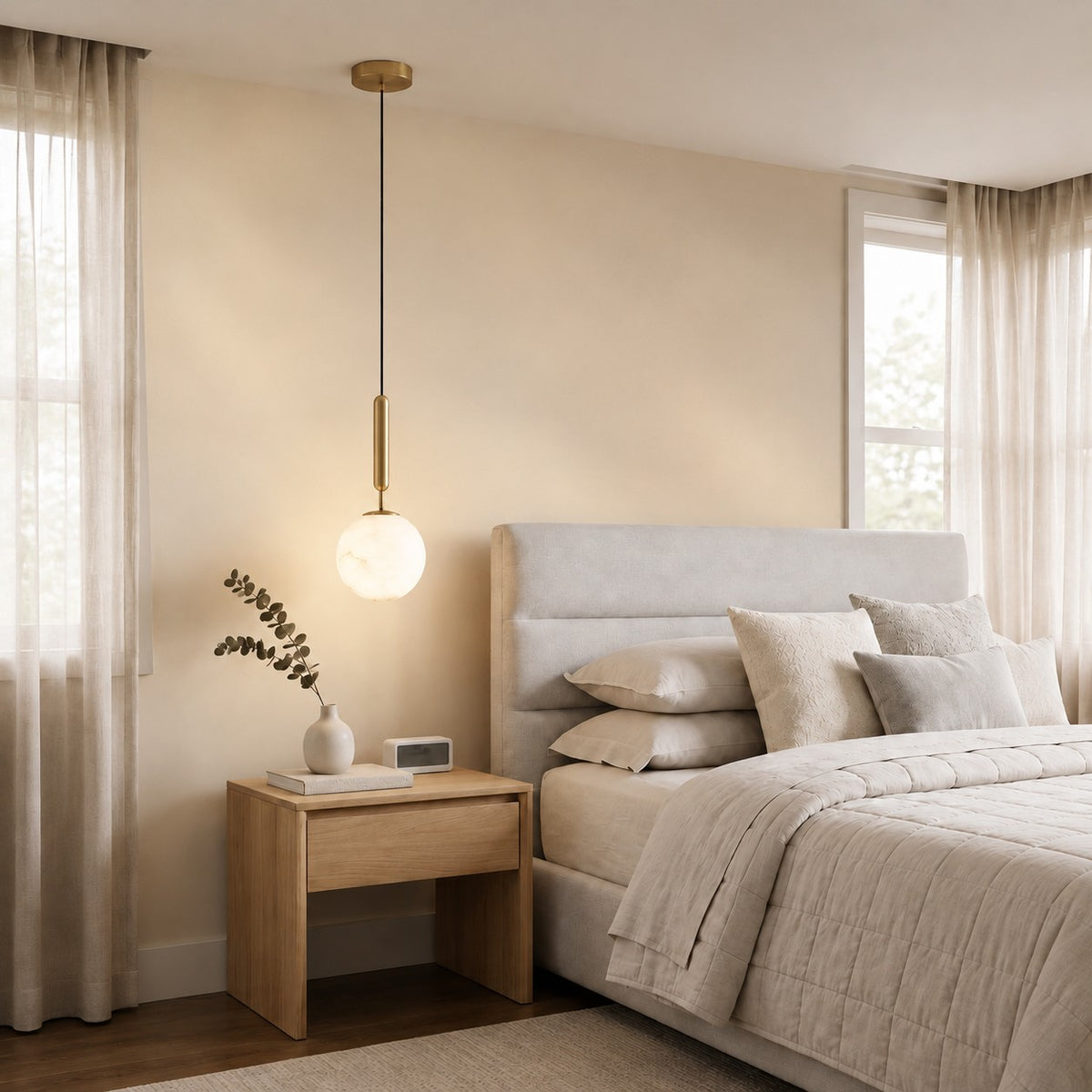 Living Mini Pendant Light – Modern Alabaster Solenne