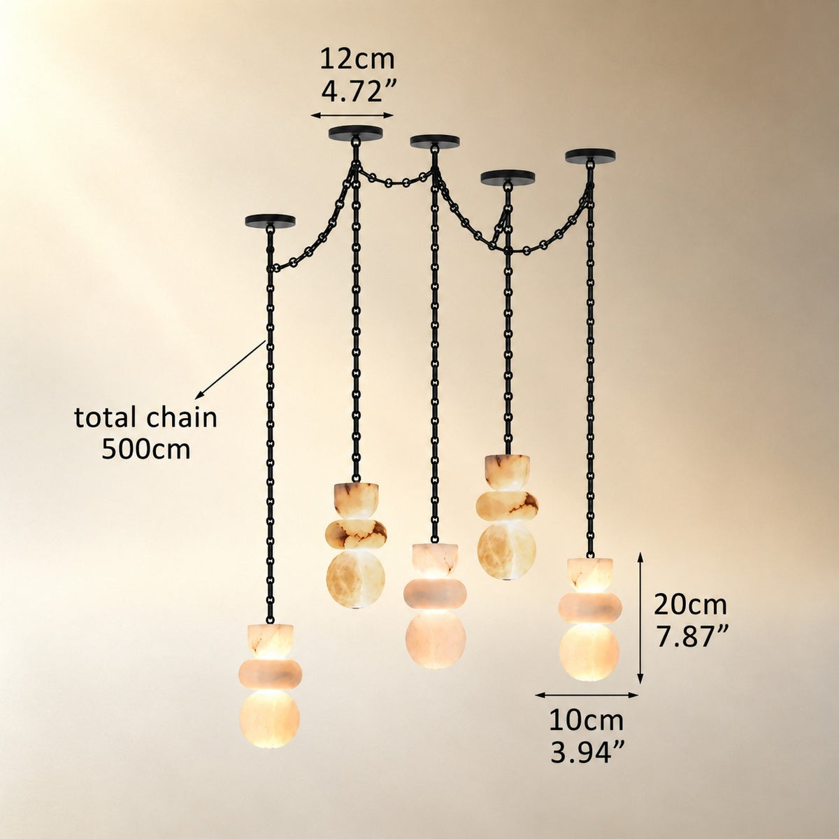 Living Room Chandelier – Sculptural Modern Aurelia