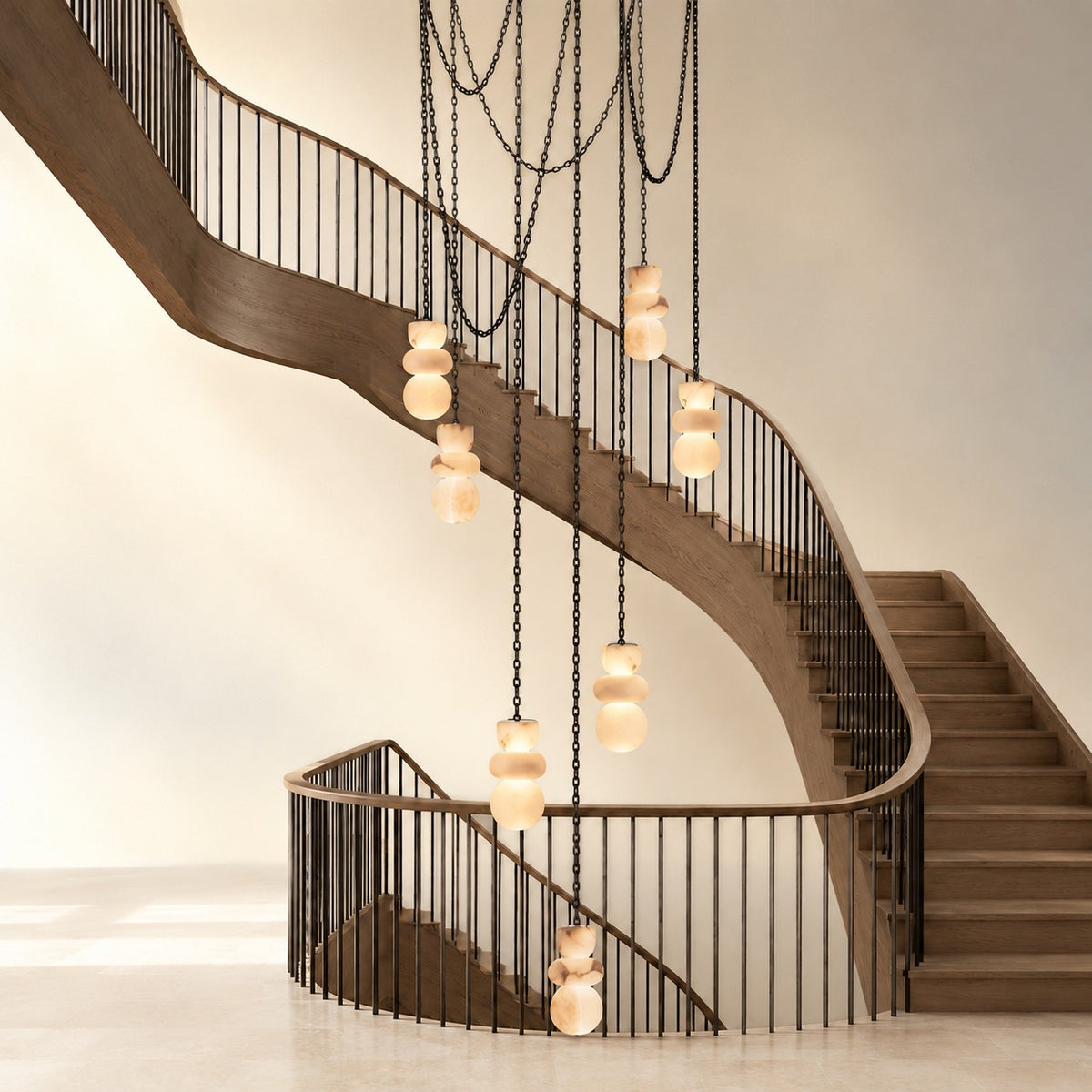 Living Room Chandelier – Sculptural Modern Aurelia