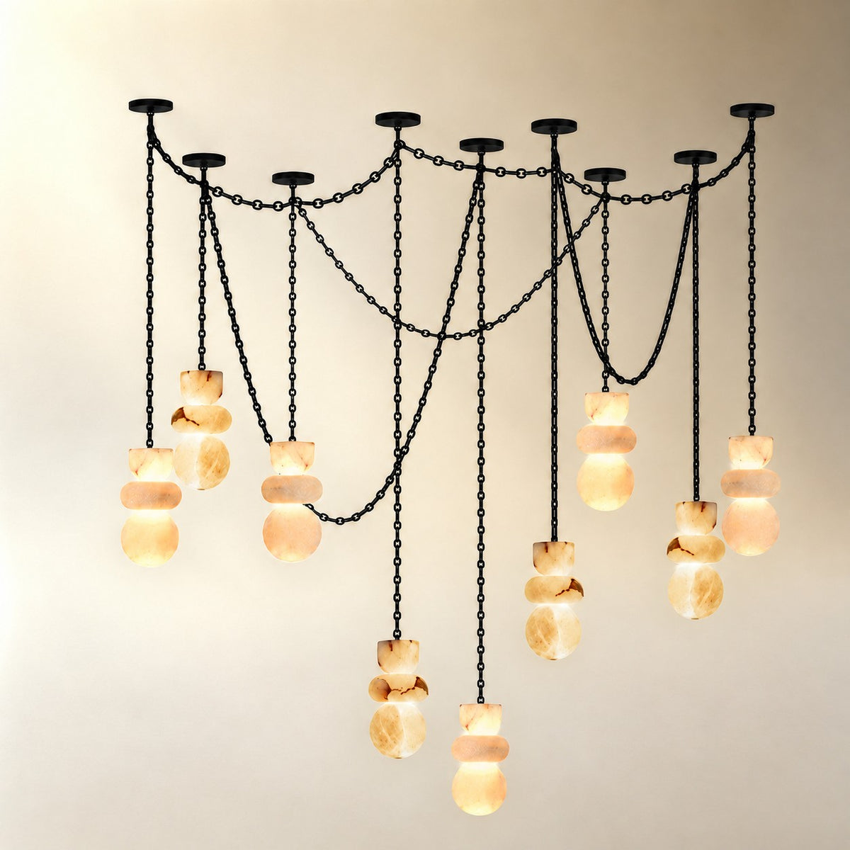 Living Room Chandelier – Sculptural Modern Aurelia