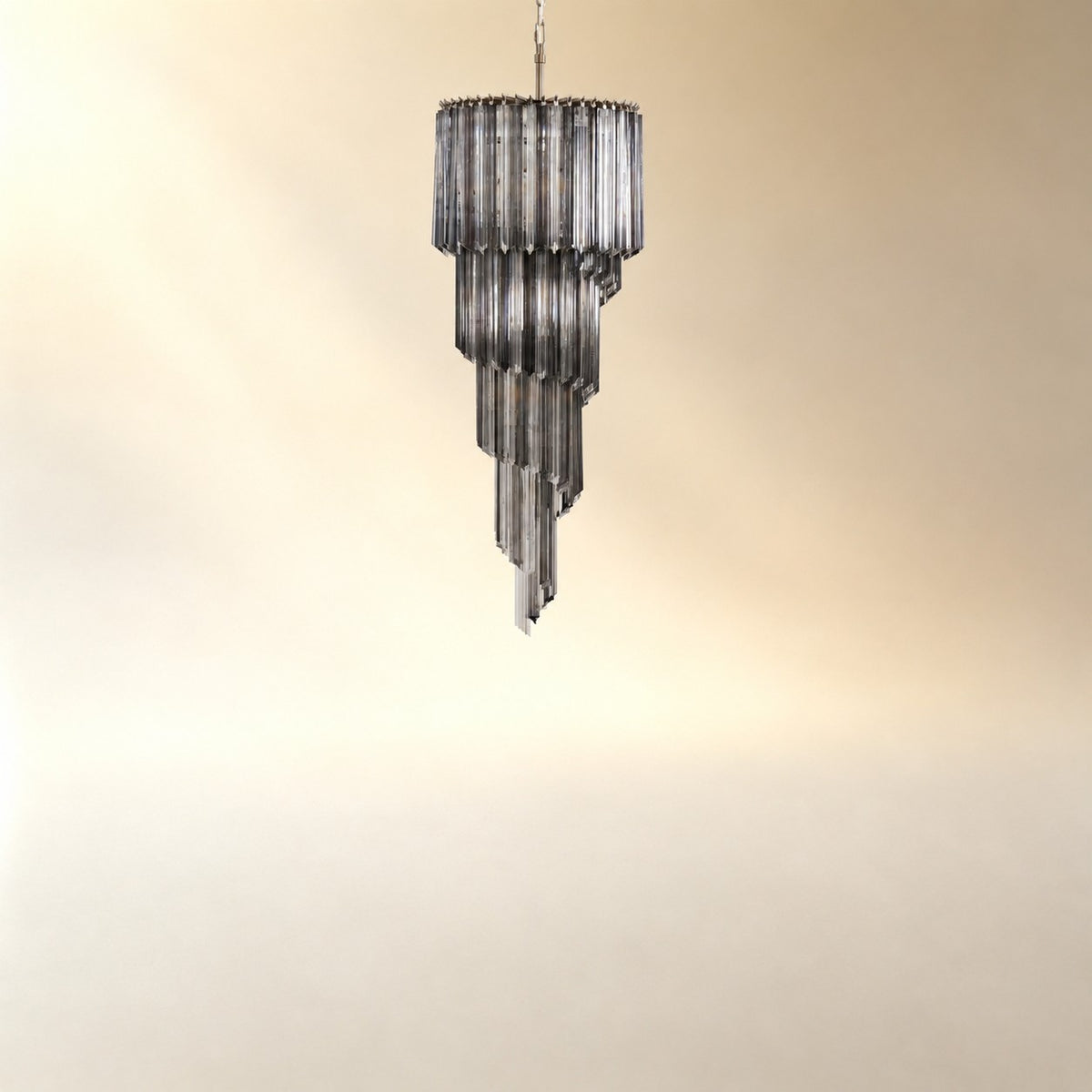 Lucente Noir Spiral Chandelier