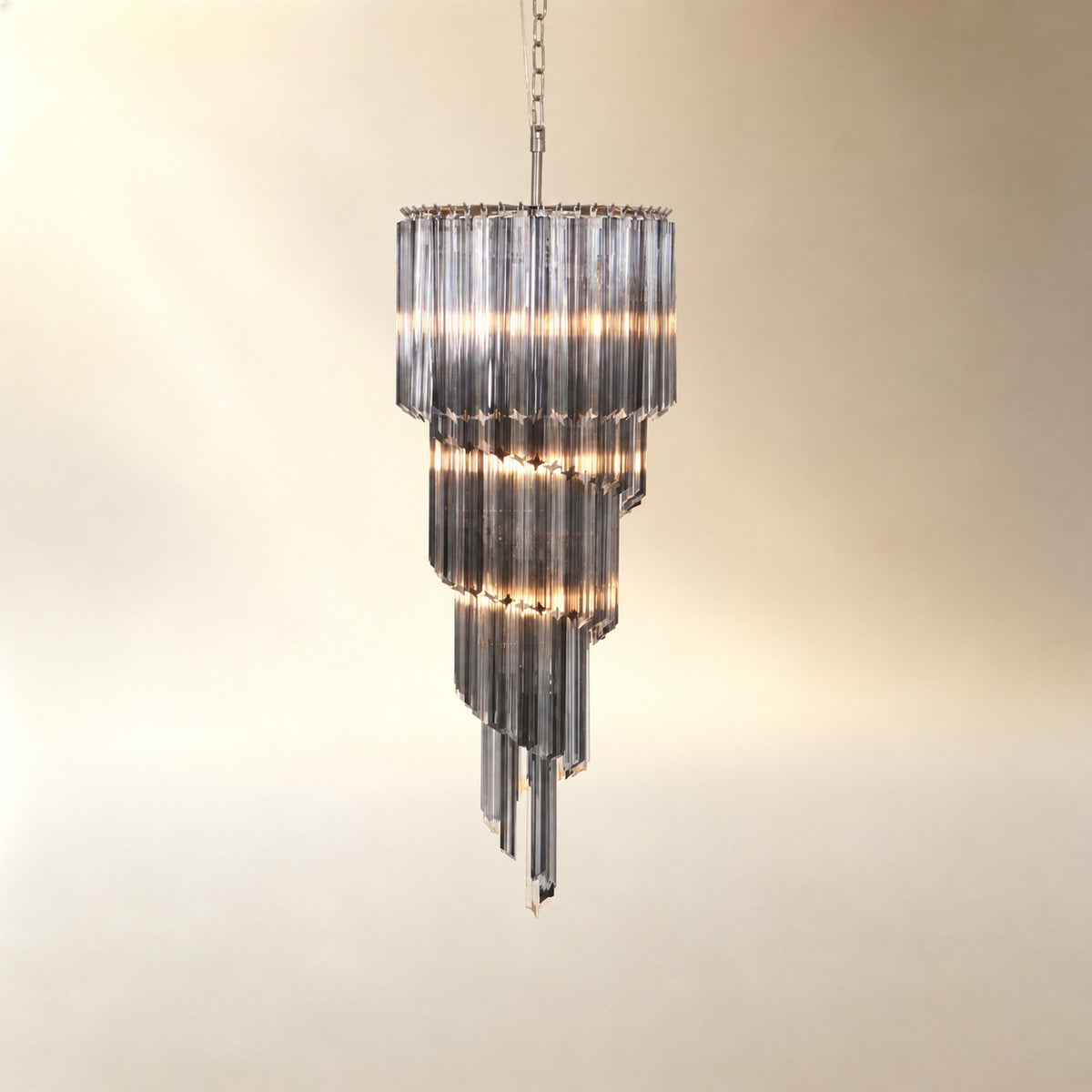 Lucente Noir Spiral Chandelier