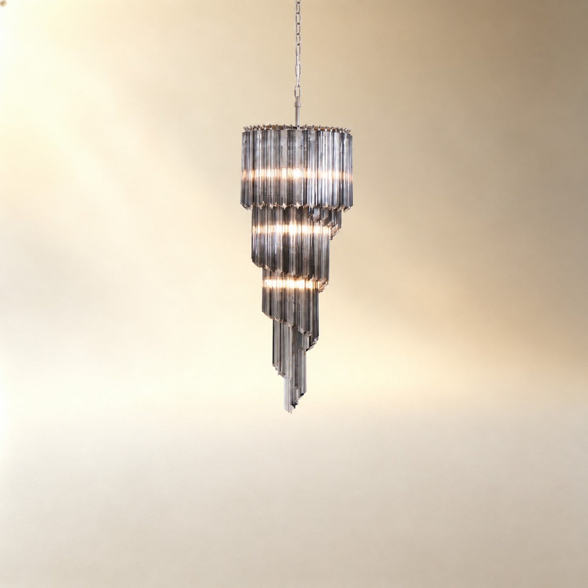 Lucente Noir Spiral Chandelier