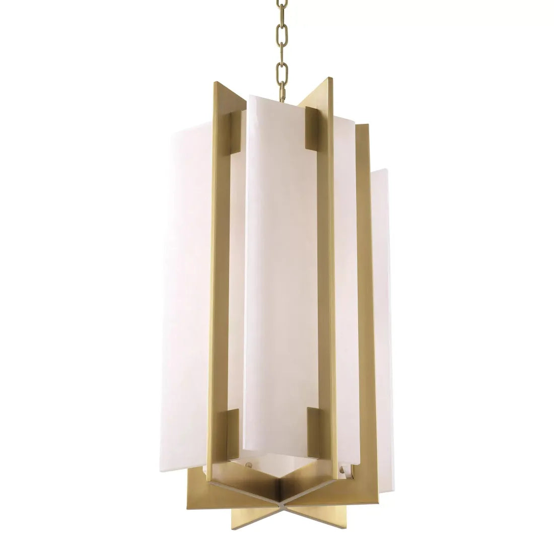 Lugano Modern Brass Chandelier - Antique Brass Finish