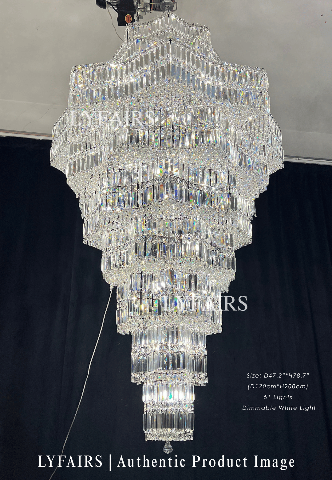 Luxury Extra Large Plaza Multi-Tier Crystal Chandelier For Hotel Hall / 2 Story Foyer / High Ceiling Living Room