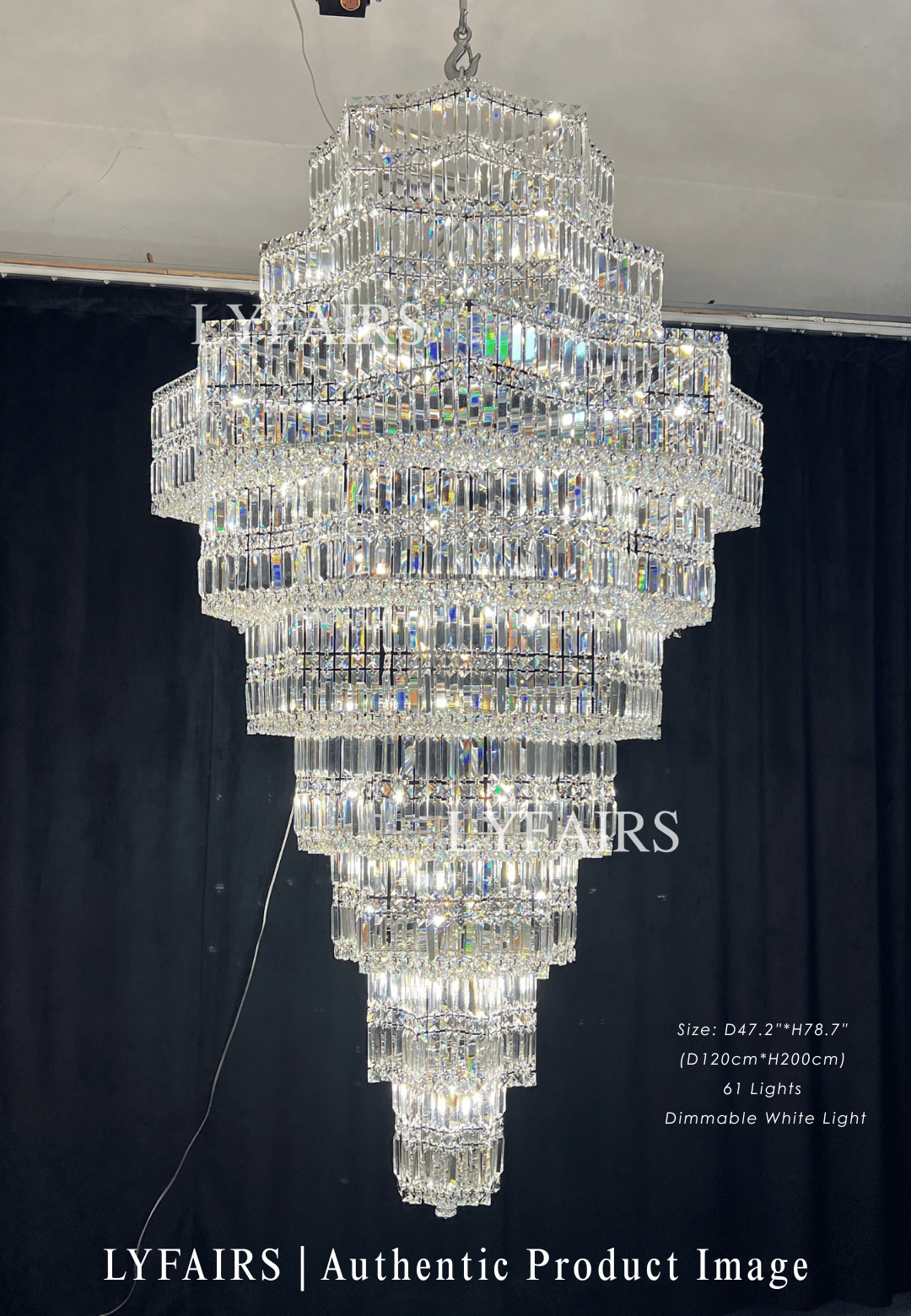 Luxury Extra Large Plaza Multi-Tier Crystal Chandelier For Hotel Hall / 2 Story Foyer / High Ceiling Living Room