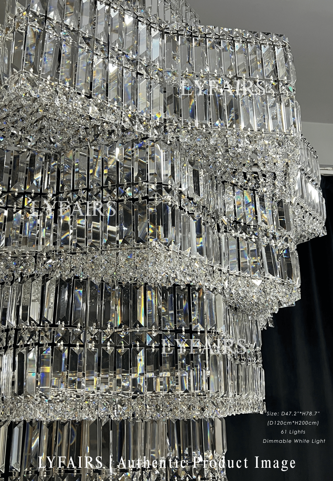 Luxury Extra Large Plaza Multi-Tier Crystal Chandelier For Hotel Hall / 2 Story Foyer / High Ceiling Living Room