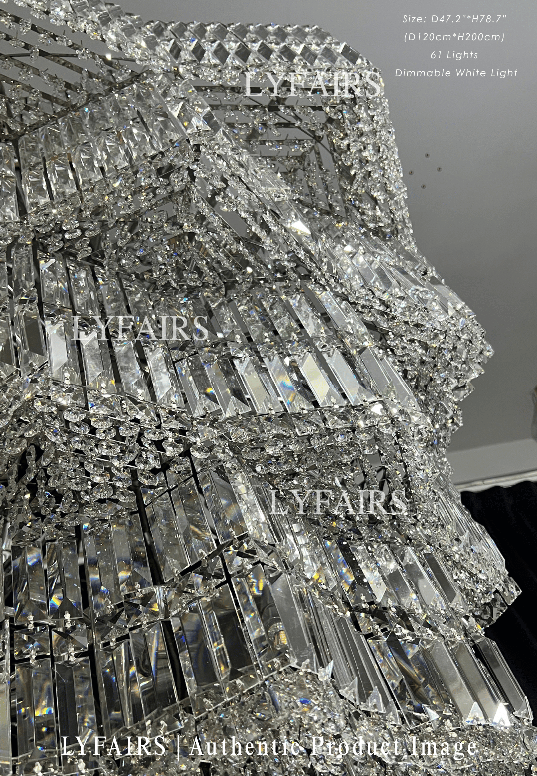 Luxury Extra Large Plaza Multi-Tier Crystal Chandelier For Hotel Hall / 2 Story Foyer / High Ceiling Living Room