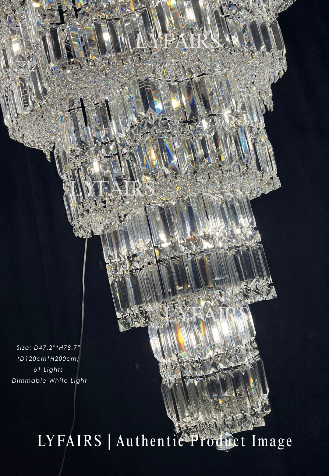 Luxury Extra Large Plaza Multi-Tier Crystal Chandelier For Hotel Hall / 2 Story Foyer / High Ceiling Living Room