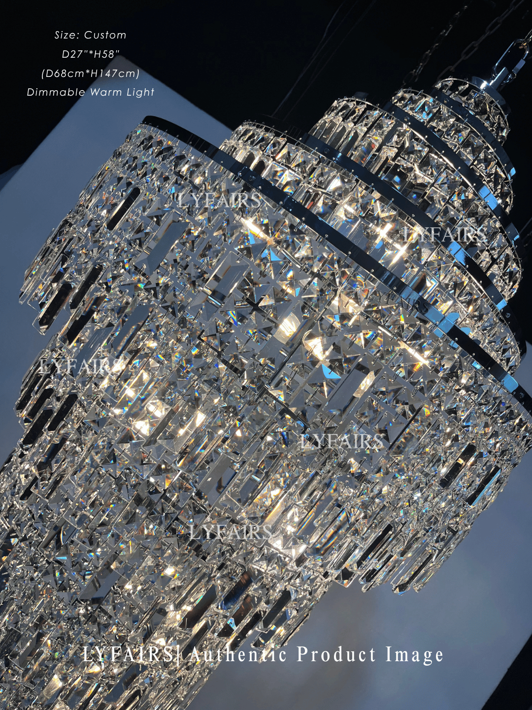 Luxury Spiral Crystal Chandelier For Foyer / Staircase