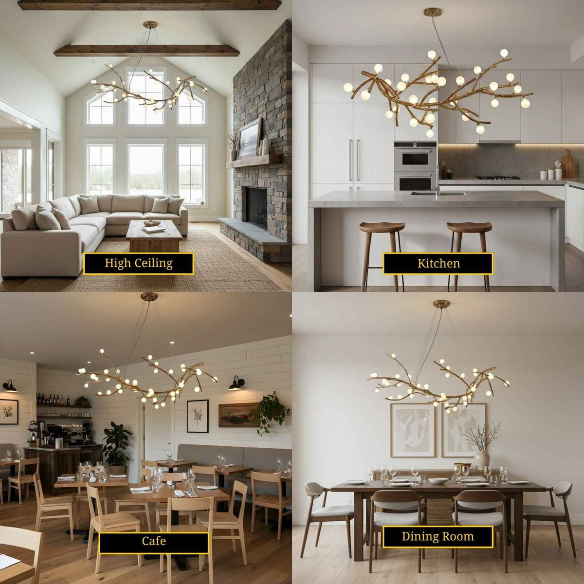 Demolion Glass Glove Branch Chandelier