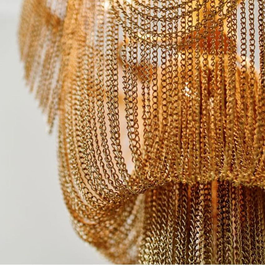 Denise Glenn Meritt Metal Chain Chandelier