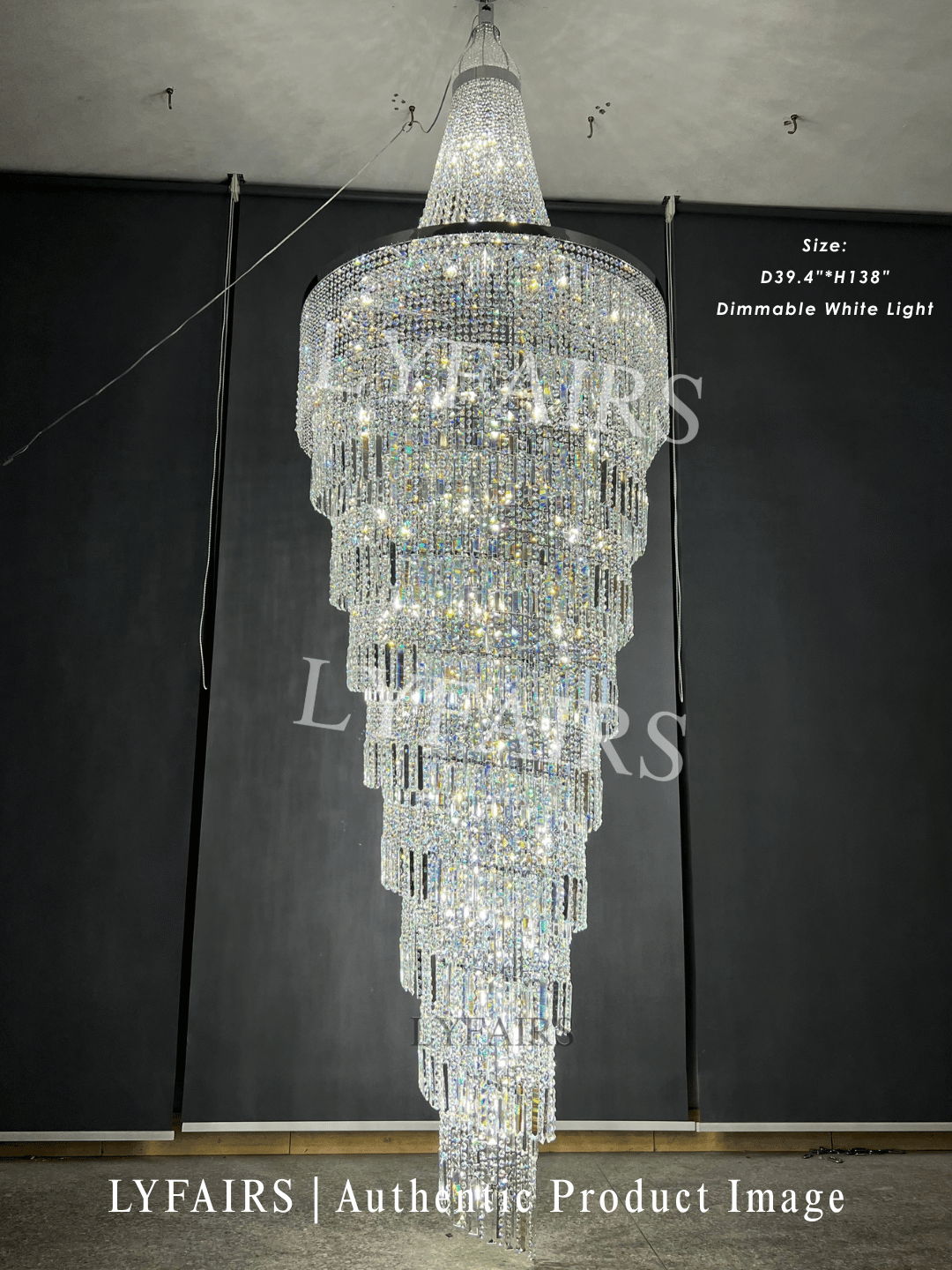 Modern Crystal Tassel Chandelier for Foyer/Staircase