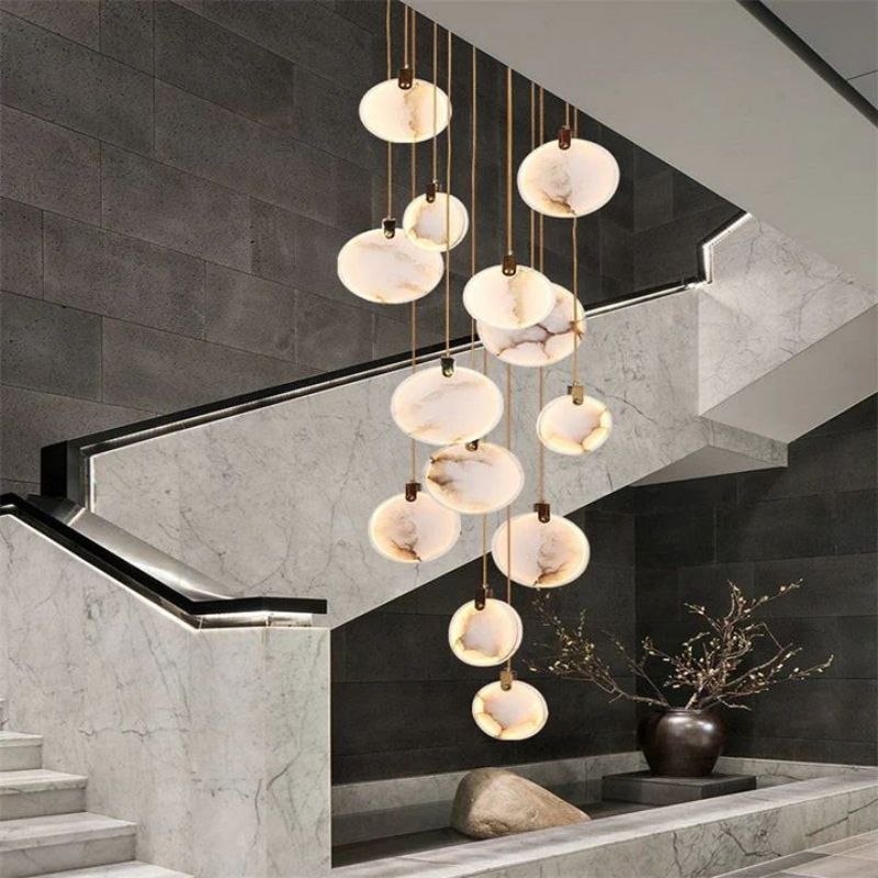 Nirvana Alabaster Long Staircase Chandelier