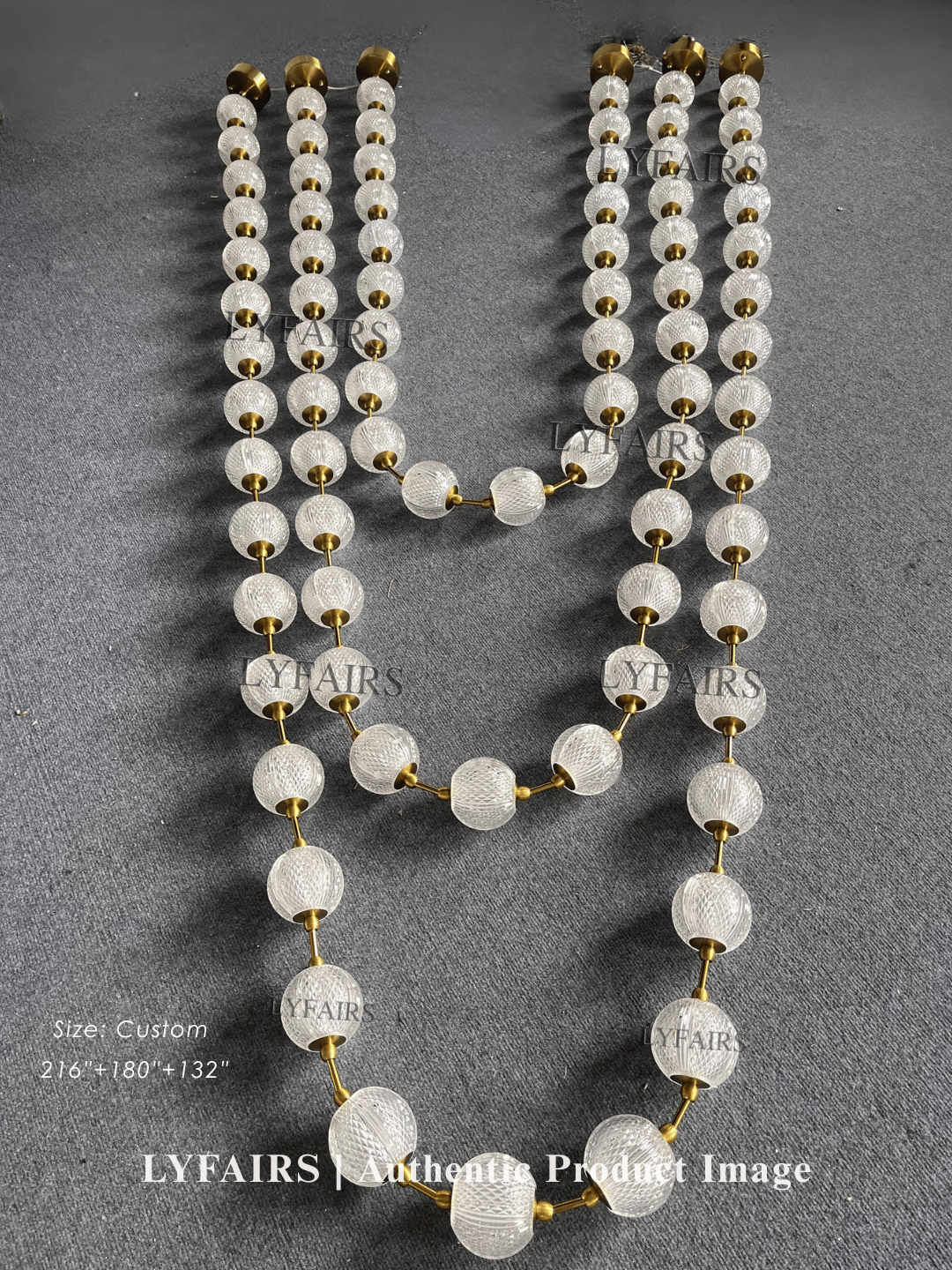 Modern Creative Acrylic Ball Necklace Chandelier for Living Room/Staircase/Foyer/Entryway