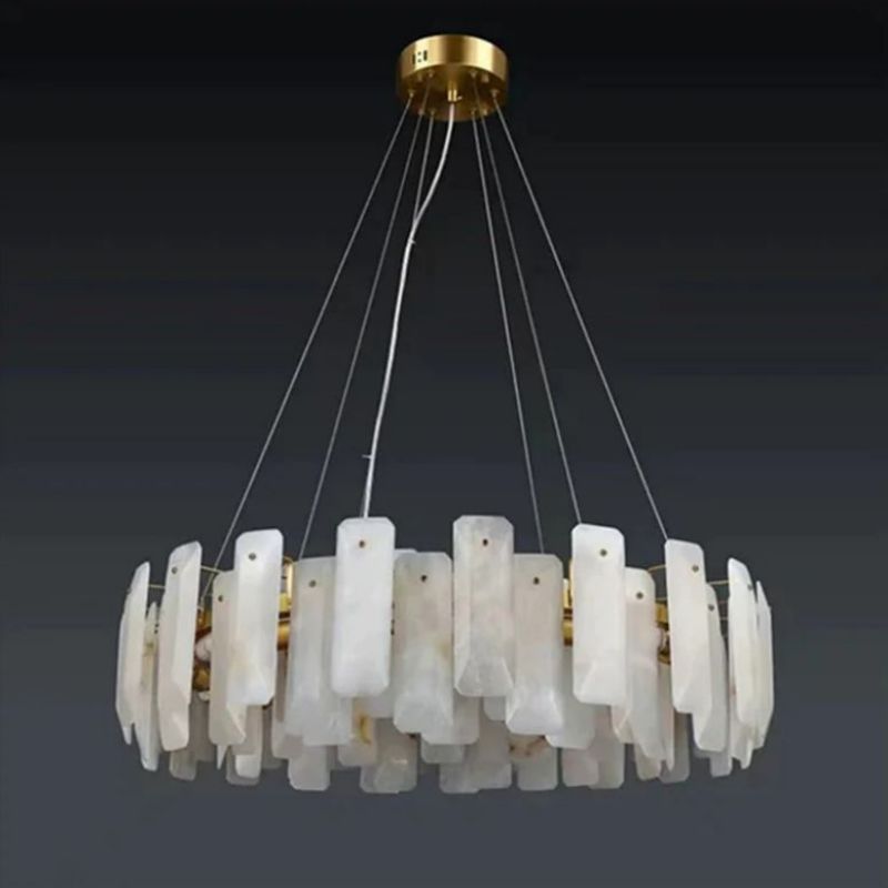 Denise Moira Alabaster Round Chandelier